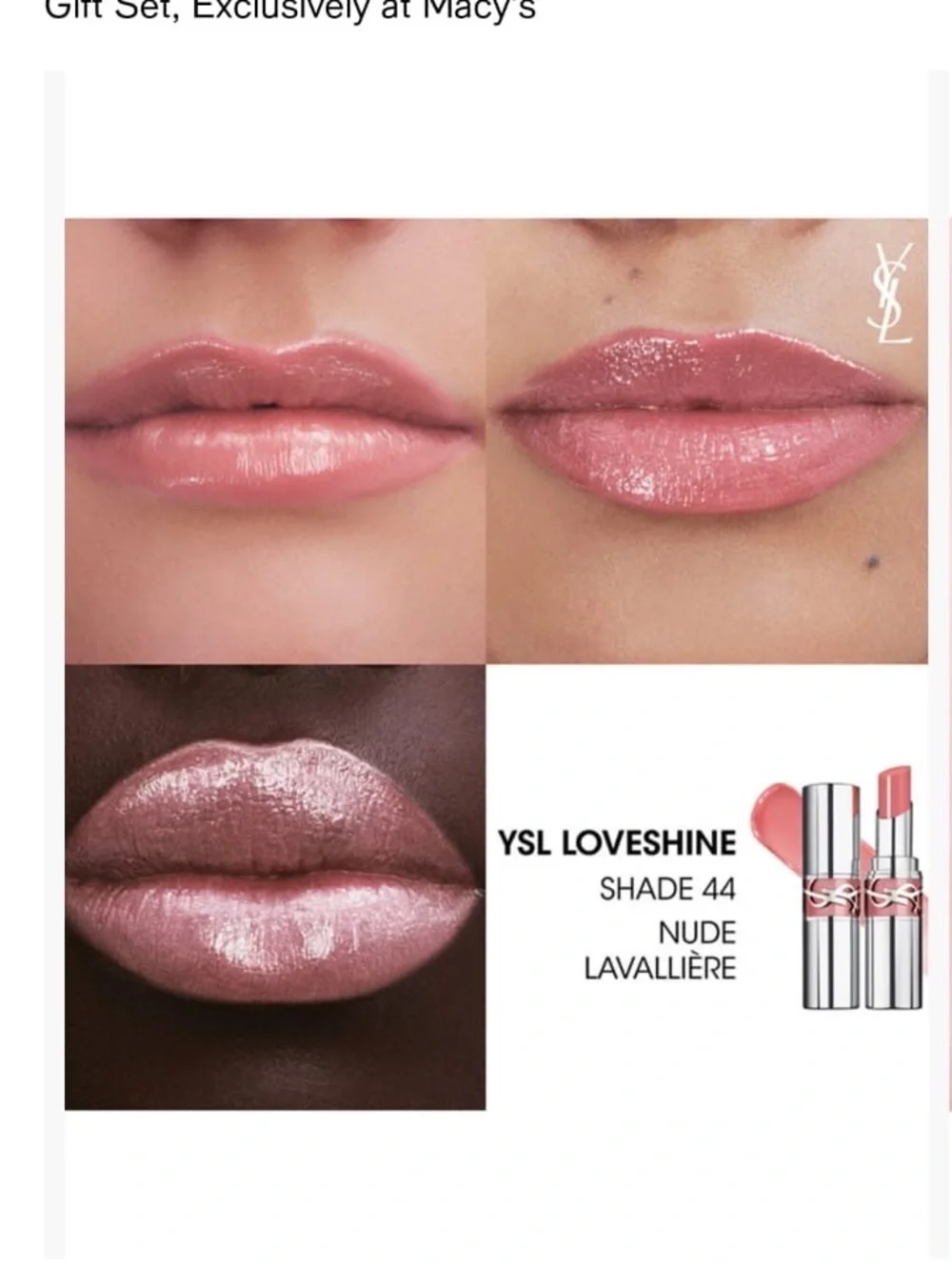Yves Saint Laurent Black Mascara & Pink Lipstick Duo FULL SIZE